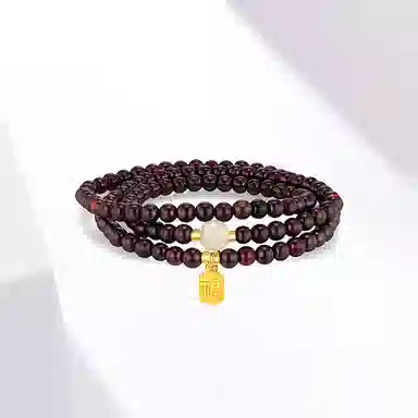 百利金 平安福牌 招财纳福吉祥如意国潮复古新中式气质百搭轻奢时尚小众设计转运珠 琉璃 手串 男女同款情侣款