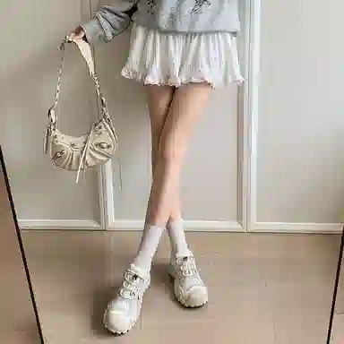 生活休闲甜美时尚透气松糕底百搭少女鞋 低帮 老爹鞋 女款