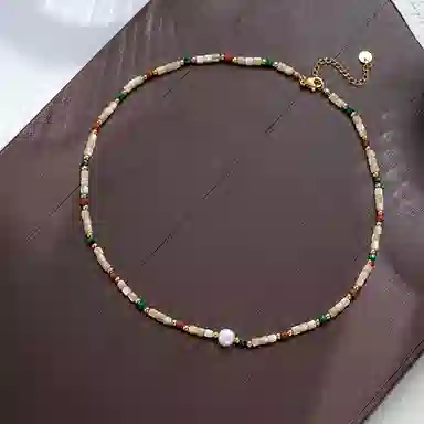 都爵 气质轻奢彩色串珠 贝壳 项链 女款