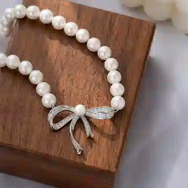 都爵 轻奢高级蝴蝶结精致 锆石 项链 女款