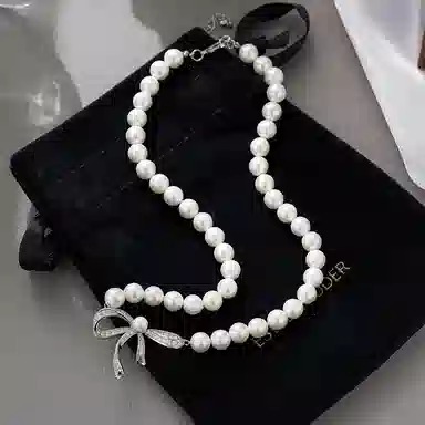 都爵 轻奢高级蝴蝶结精致 锆石 项链 女款