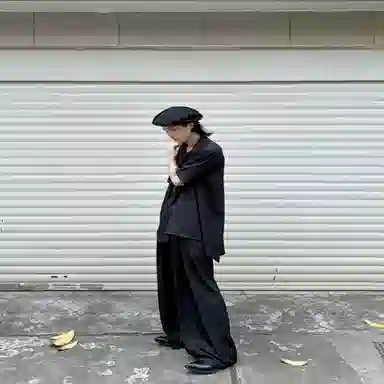 半空山 宽松阔腿休闲西装裤 男女同款