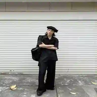 半空山 宽松阔腿休闲西装裤 男女同款