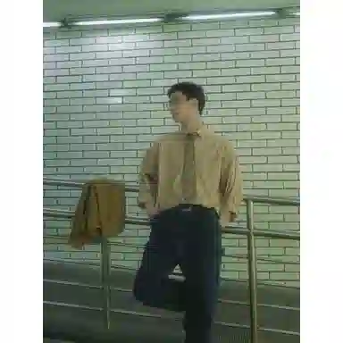 半空山 美式复古高街条纹撞色无性别主义基础款翻领百搭日系日常通勤舒适休闲多巴胺长袖衬衫 男女同款