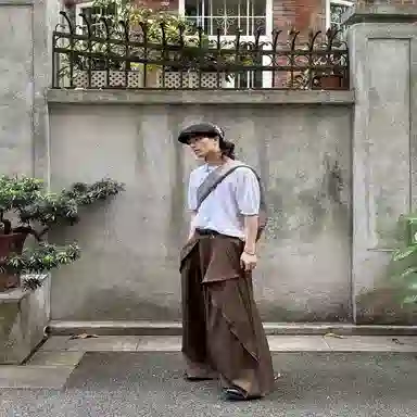 半空山 复古阔腿休闲西装裤 男女同款