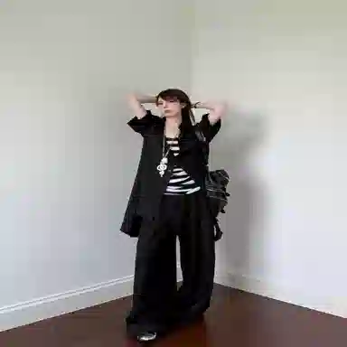 半空山 宽松阔腿休闲西装裤 男女同款