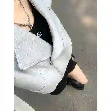 半空山 美式高街重磅解构不规则拉链开衫外套慵懒廓形潮流百搭连帽卫衣 男女同款
