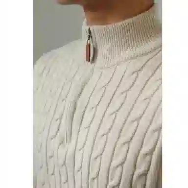 半空山 纯色简约百搭潮流长袖针织衫 男女同款
