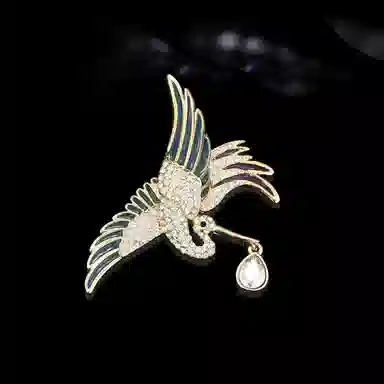 兰盈 飞鸟原创设计 人造水晶 胸针 男女同款情侣款
