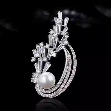 兰盈 原创设计轻奢小众 人造水晶 胸针 女款