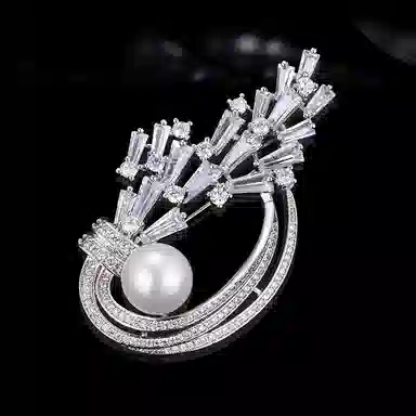 兰盈 原创设计轻奢小众 人造水晶 胸针 女款