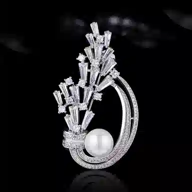 兰盈 原创设计轻奢小众 人造水晶 胸针 女款