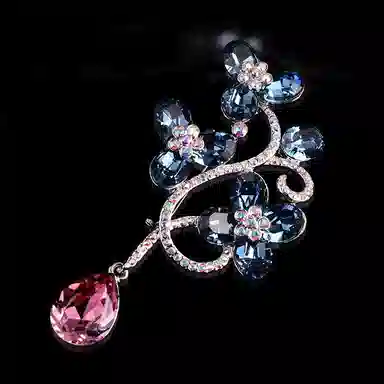 兰盈 繁花轻奢小众 水晶 胸针 女款