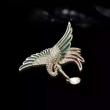 兰盈 飞鸟原创设计 人造水晶 胸针 男女同款情侣款