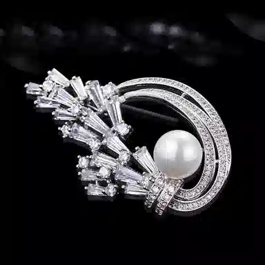 兰盈 原创设计轻奢小众 人造水晶 胸针 女款