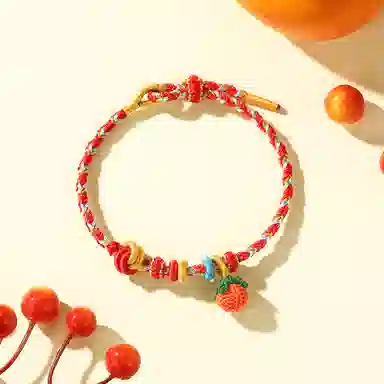 潮宏基 编织配绳 缤纷 编绳 手链 女款