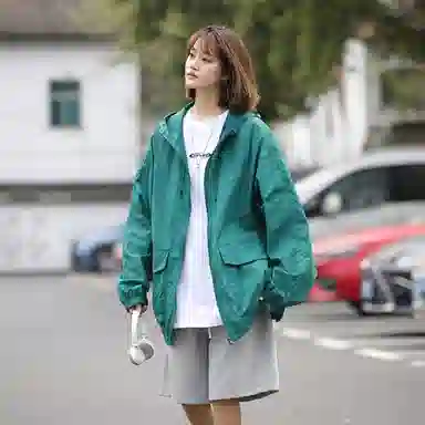 曼城 美式高街运动户外纯色多巴胺色系反光条透气舒适基础款日常通勤简约直筒连帽 超轻速干防虫防紫外线防晒服 男女同款