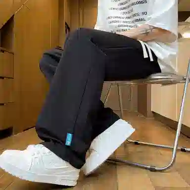 曼城 凉感舒适透气奶芙宽松直筒简约韩版轻薄时尚百搭垂感日常户外通勤休闲裤 男女同款