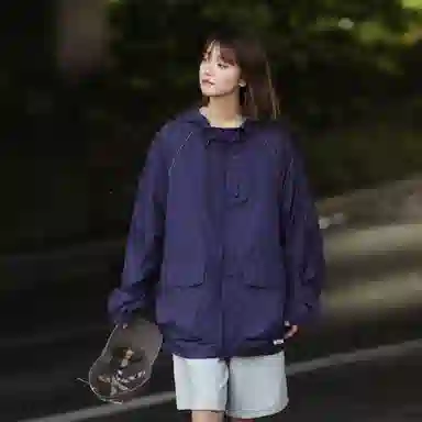 曼城 美式高街运动户外纯色多巴胺色系反光条透气舒适基础款日常通勤简约直筒连帽 超轻速干防虫防紫外线防晒服 男女同款