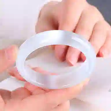 九龙古 新中式国潮古风复古雾霾清新白月光叮当镯 旗袍汉服 猫眼石 玉石手镯 女款