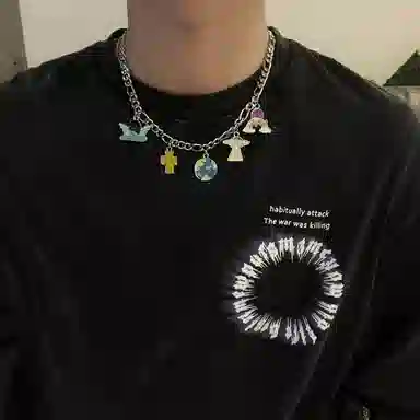 KING OF BLING Alien Planet Necklace