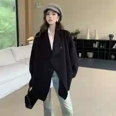 桴生 融合韩系法式风格的不规则设计感外套针织衫 女款