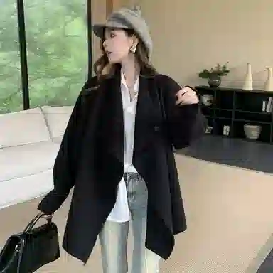 桴生 融合韩系法式风格的不规则设计感外套针织衫 女款