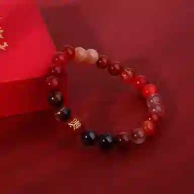 五行转运珠 离火武当 克兰茜 偶遇佳侣早日脱单 新中式国风 月老赐福文玩串珠手饰 送礼节日生日新年好运 水晶 手串 男女同款情侣款