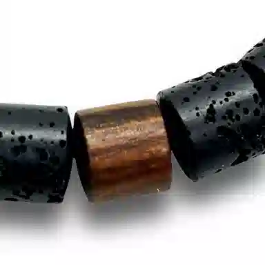 赞记传奇 原石隔珠敦煌联名款 火山石 手串 男女同款情侣款