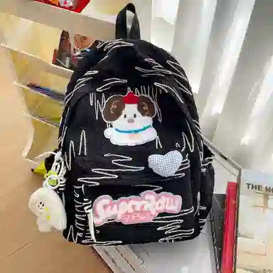 草丛喵喵喵 韩版可爱高颜值百搭 尼龙 书包背包双肩包 女款 多色