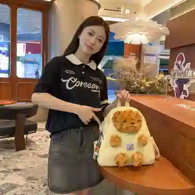 草丛喵喵喵 可爱小熊高颜值百搭时尚 尼龙 双肩包 女款 多色