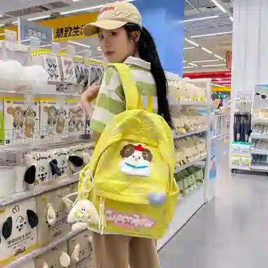 草丛喵喵喵 韩版可爱高颜值百搭 尼龙 书包背包双肩包 女款 多色