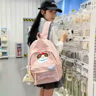 草丛喵喵喵 韩版可爱高颜值百搭 尼龙 书包背包双肩包 女款 多色