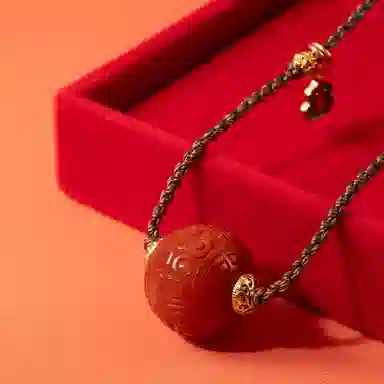 心若莲华 新中式 回纹雕刻 配饰 南红 玉石项链 女款