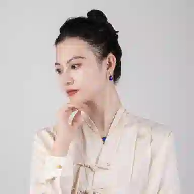 心若莲华 新中式 青金石 贝壳 名贵玉石耳环 女款