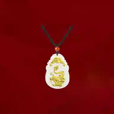 重庆金店 新中式国潮复古锁骨链守护属相 足金 吊坠 男女同款情侣款