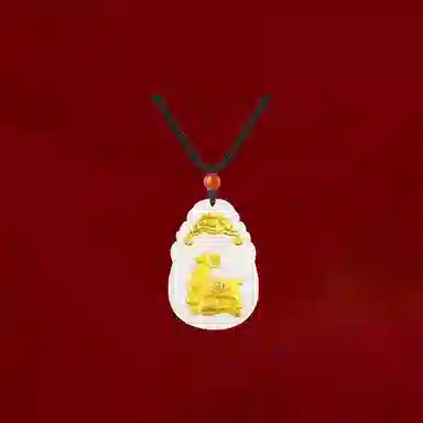 重庆金店 新中式国潮复古锁骨链守护属相 足金 吊坠 男女同款情侣款