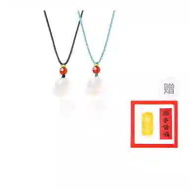 【赠暴富手机贴】 重庆金店 猫爪子 可爱万岁萌趣创意独特个性小众气质简约百搭 轻奢高级小清新#好运 琉璃 吊坠 男女同款情侣款