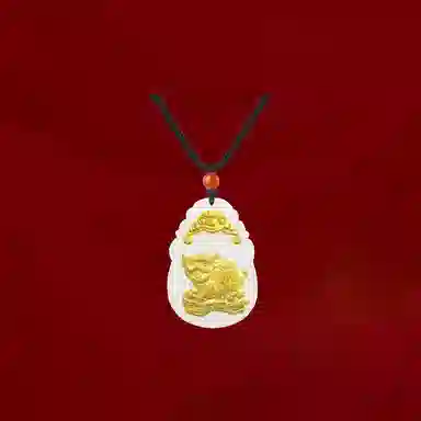 重庆金店 新中式国潮复古锁骨链守护属相 足金 吊坠 男女同款情侣款