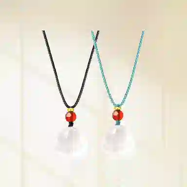 【赠暴富手机贴】 重庆金店 猫爪子 可爱万岁萌趣创意独特个性小众气质简约百搭 轻奢高级小清新#好运 琉璃 吊坠 男女同款情侣款