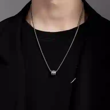 【999足银八宝罗盘】 永恒旋律 前程似锦 财运亨通 新中式国风复古毛衣链 百搭小众精致高级感吊坠 日常百搭男生男友好运 纯银 项链 男款