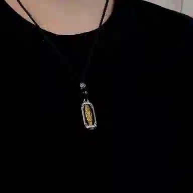 【咒转乾坤 I 诸事顺遂】 永恒旋律 飞黄腾达 新中式国风复古真言路路通 小众设计高级感毛衣链轻奢日常百搭好运 合金 项链 男款