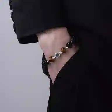 【洞彻迷障 I 前程似锦】 永恒旋律 步步高升 平步青云 新中式国风小众设计高级感转运 精致时尚大气轻奢日常百搭好运 黑曜石 手串 男款