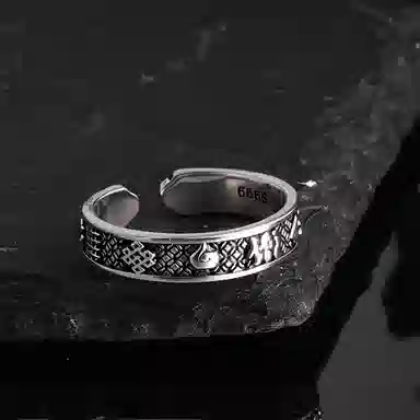 【999足银八宝罗盘】 永恒旋律 前程似锦 财运亨通 新中式国风复古毛衣链 百搭小众精致高级感吊坠 日常百搭男生男友好运 纯银 项链 男款