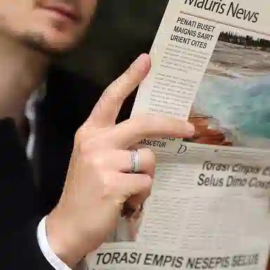 永恒旋律 铭文设计单戒 轻奢大气高级感手工纹理闭口戒 个性小众冷淡风 钛钢 戒指 男款 银色