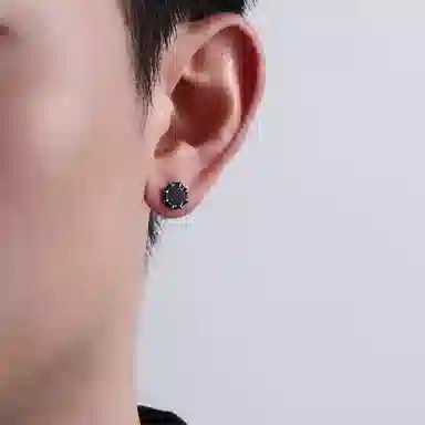 【999足银 I 暗夜权杖】 永恒旋律 浪漫大气时尚小众设计高级感耳饰男生 嘻哈街头潮酷痞帅气质简约个性养耳洞 纯银 耳钉 男女同款情侣款