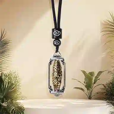 【咒转乾坤 I 诸事顺遂】 永恒旋律 飞黄腾达 新中式国风复古真言路路通 小众设计高级感毛衣链轻奢日常百搭好运 合金 项链 男款