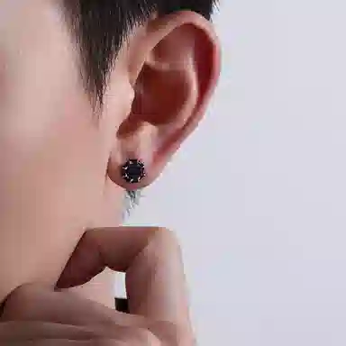 【999足银 I 暗夜权杖】 永恒旋律 浪漫大气时尚小众设计高级感耳饰男生 嘻哈街头潮酷痞帅气质简约个性养耳洞 纯银 耳钉 男女同款情侣款