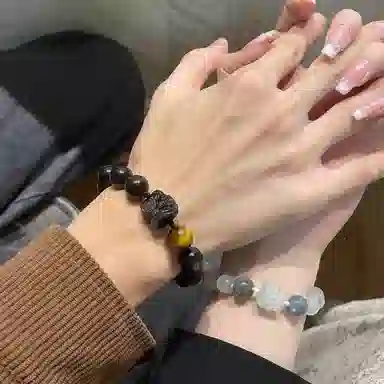 【八方来财 I 诸事顺遂】 永恒旋律 新中式国风吞金兽醒狮小众设计高级感转运珠 浪漫精致气质轻奢日常百搭好运 黑曜石 手串 男女同款情侣款