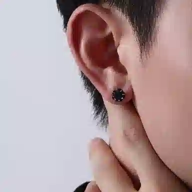 【999足银 I 暗夜权杖】 永恒旋律 浪漫大气时尚小众设计高级感耳饰男生 嘻哈街头潮酷痞帅气质简约个性养耳洞 纯银 耳钉 男女同款情侣款